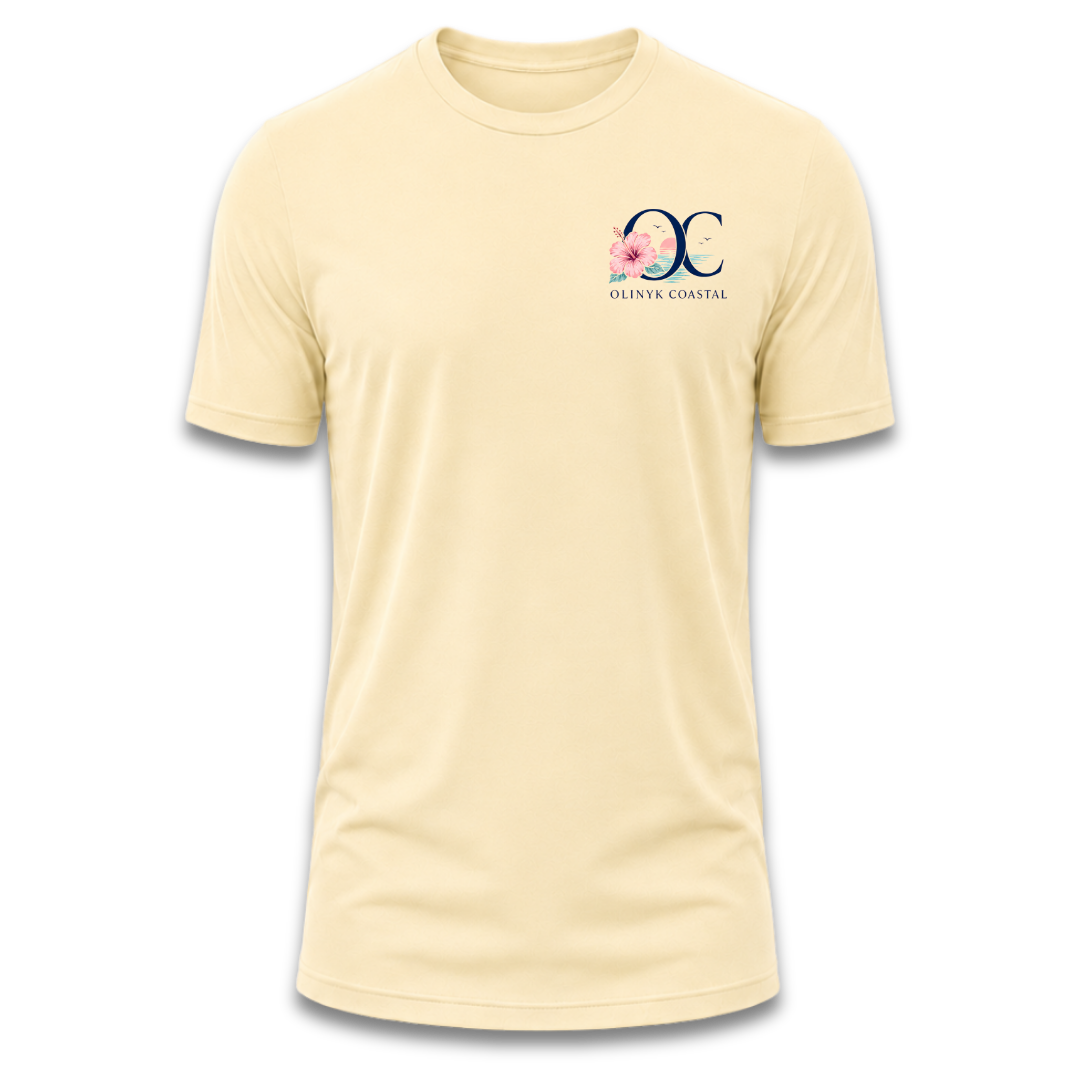 Floral "OC" Chest Logo T-Shirt
