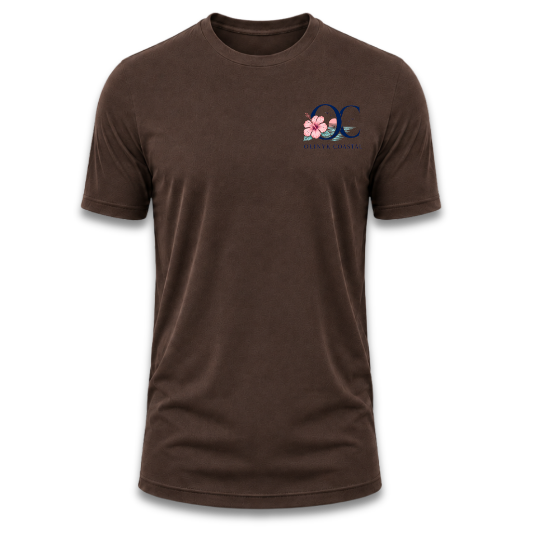 Floral "OC" Chest Logo T-Shirt