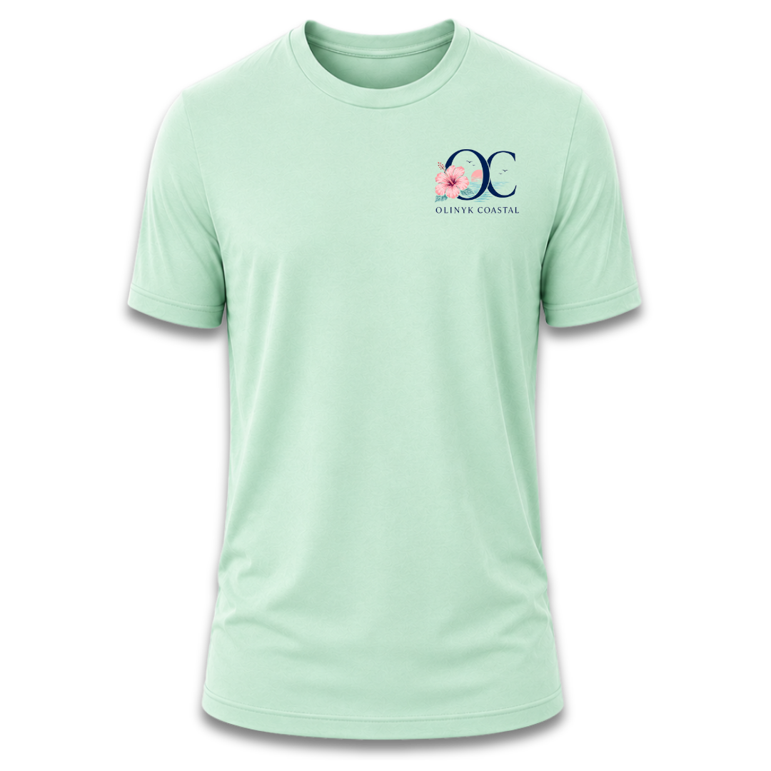 Floral "OC" Chest Logo T-Shirt
