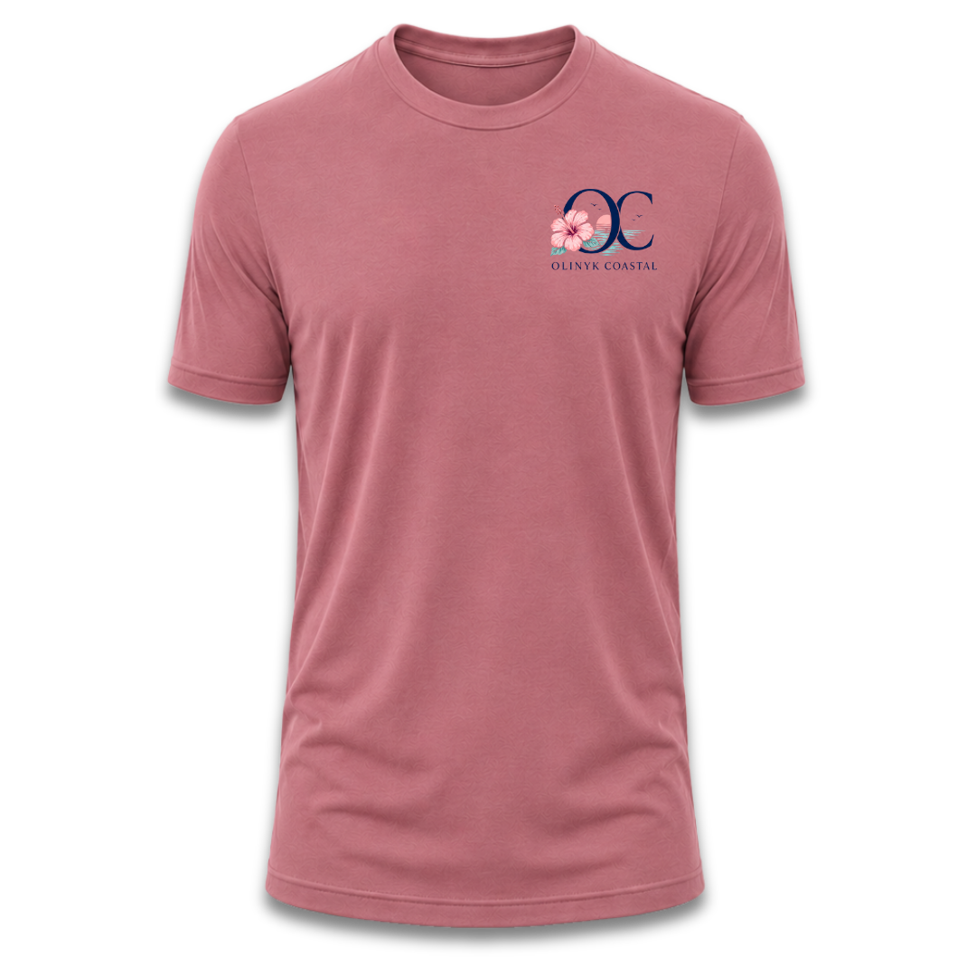 Floral "OC" Chest Logo T-Shirt