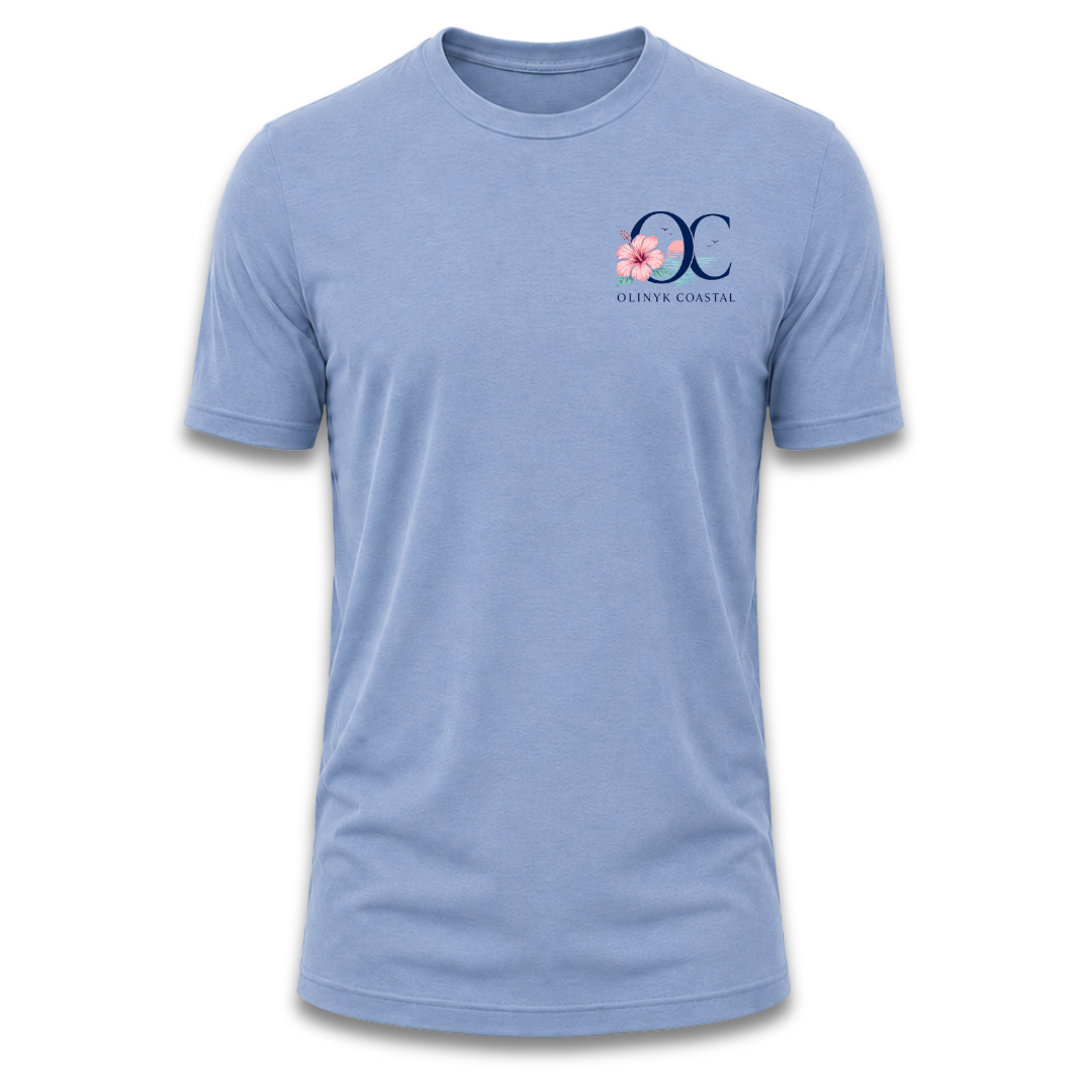 Floral "OC" Chest Logo T-Shirt