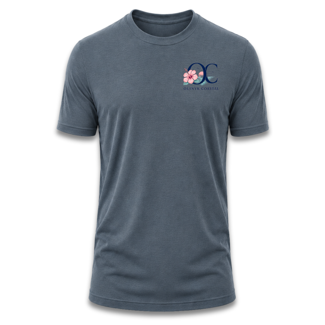 Floral "OC" Chest Logo T-Shirt