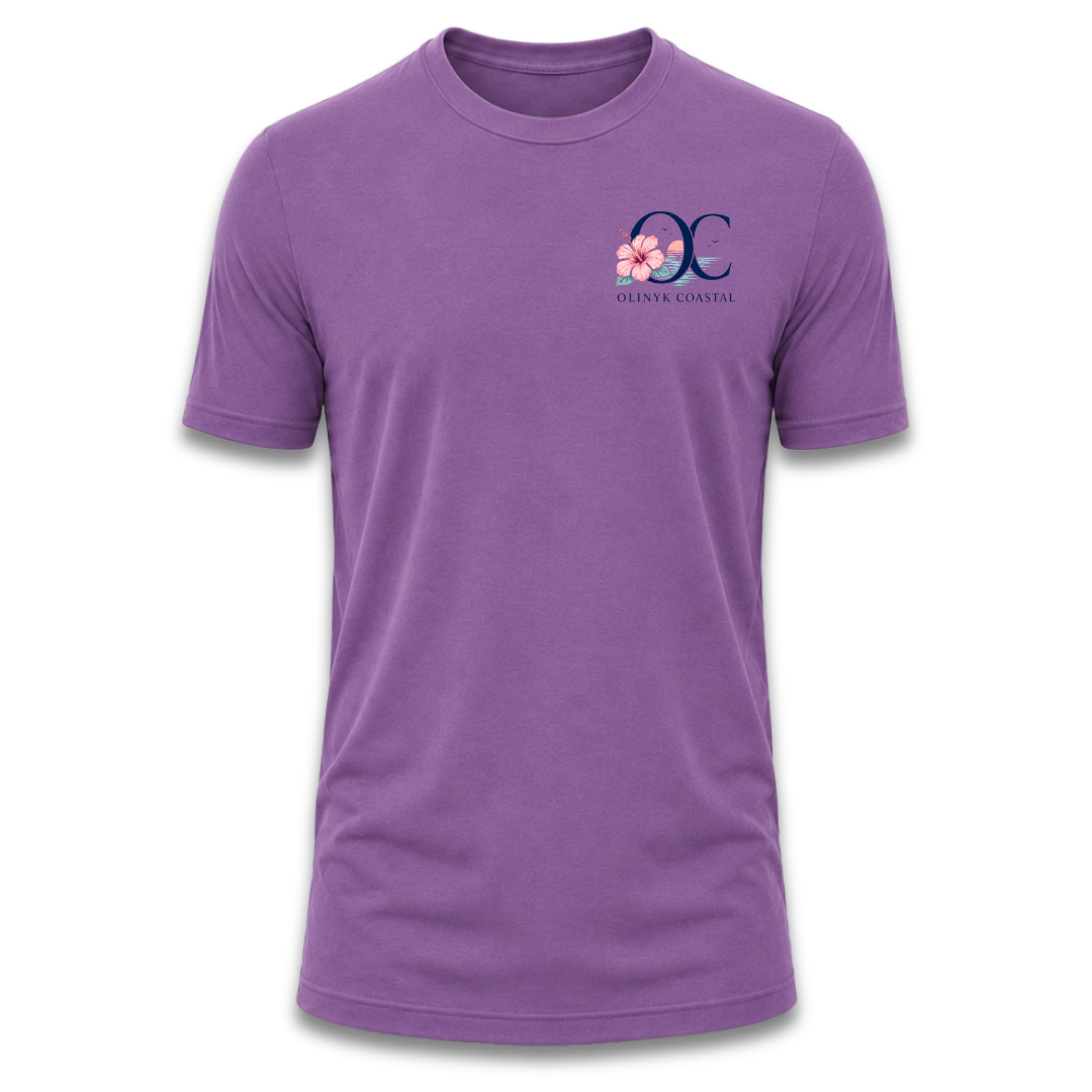 Floral "OC" Chest Logo T-Shirt