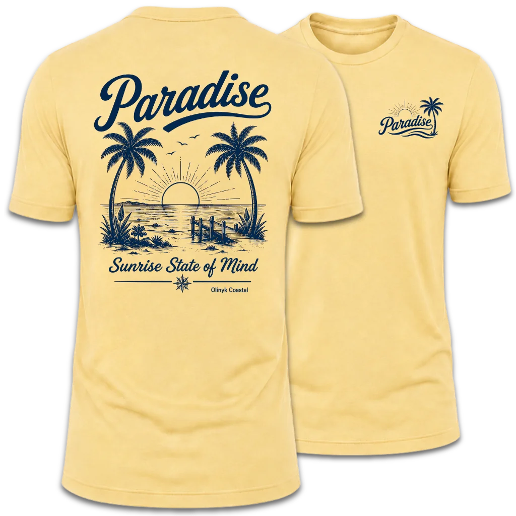 Paradise Sunrise & Tropical Beach T-Shirt