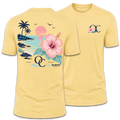 Floral "OC" Chest Logo T-Shirt