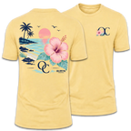Floral "OC" Chest Logo T-Shirt
