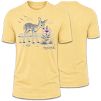 Baby Deer Smelling Flower T-Shirt