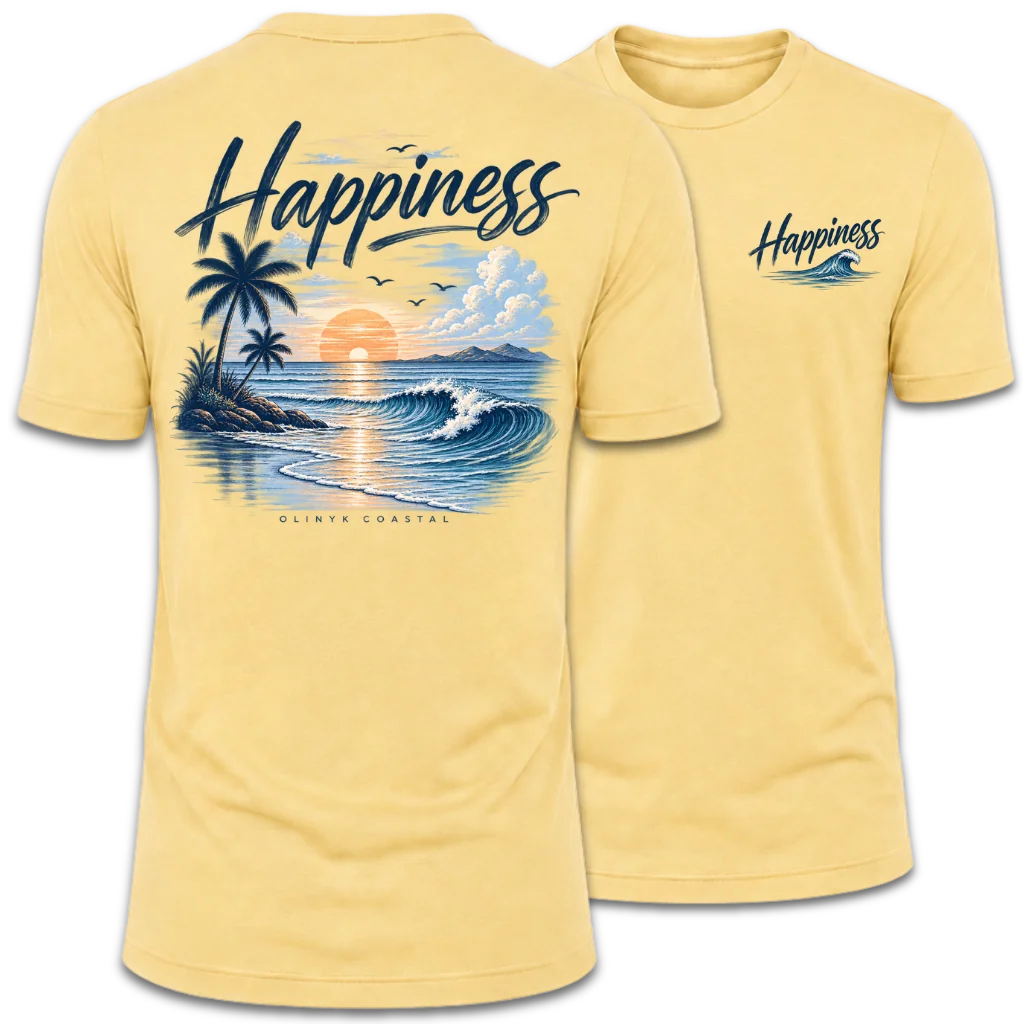 Happiness Sunset Beach T-Shirt