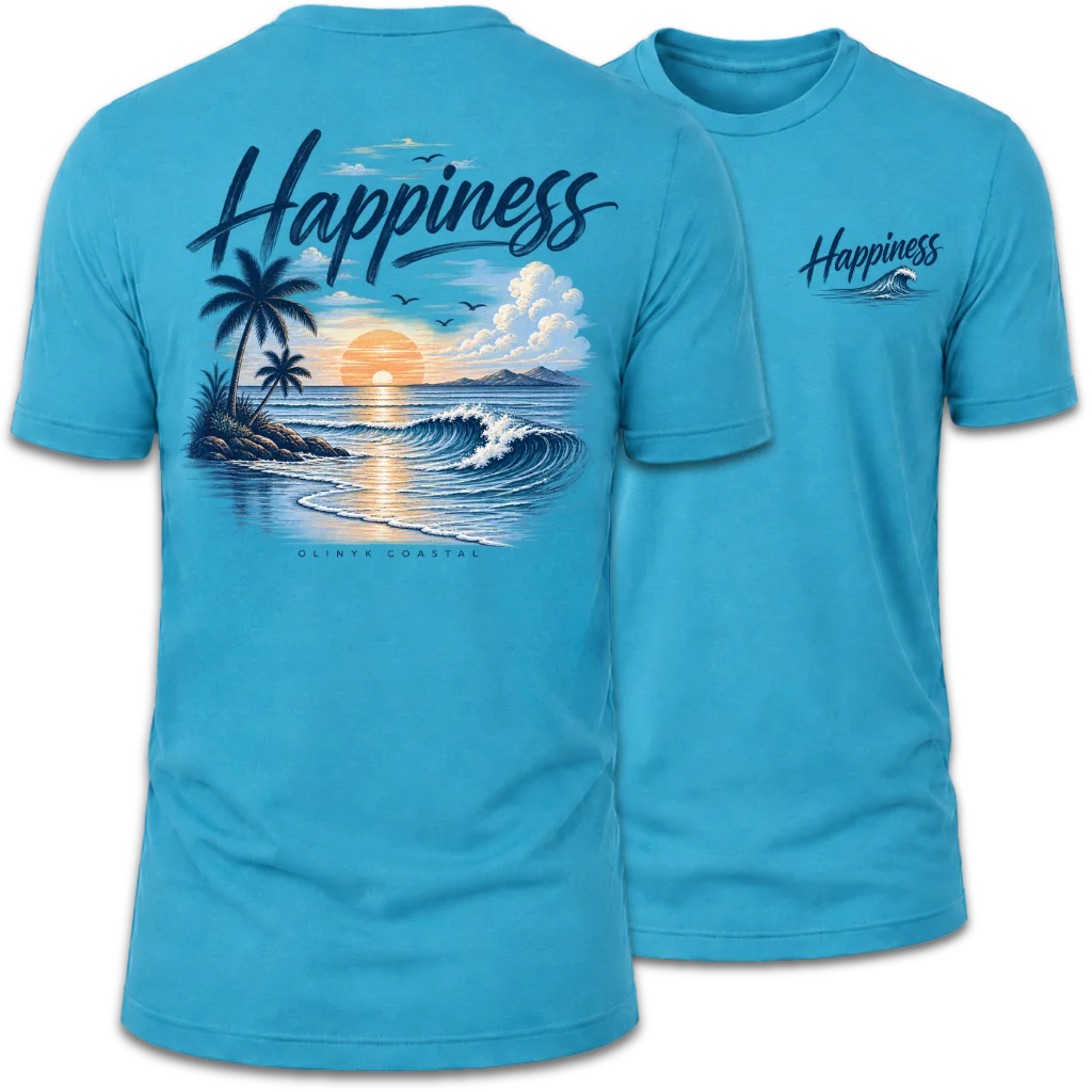 Happiness Sunset Beach T-Shirt