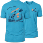 Coastal Soul Beach Heron Sunset T-Shirt