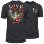 Love Beach & Tropical Heart Sunset T-Shirt