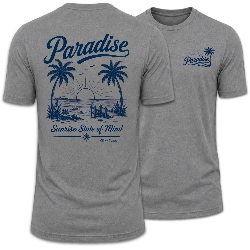 Paradise Sunrise & Tropical Beach T-Shirt
