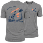 Coastal Soul Beach Heron Sunset T-Shirt