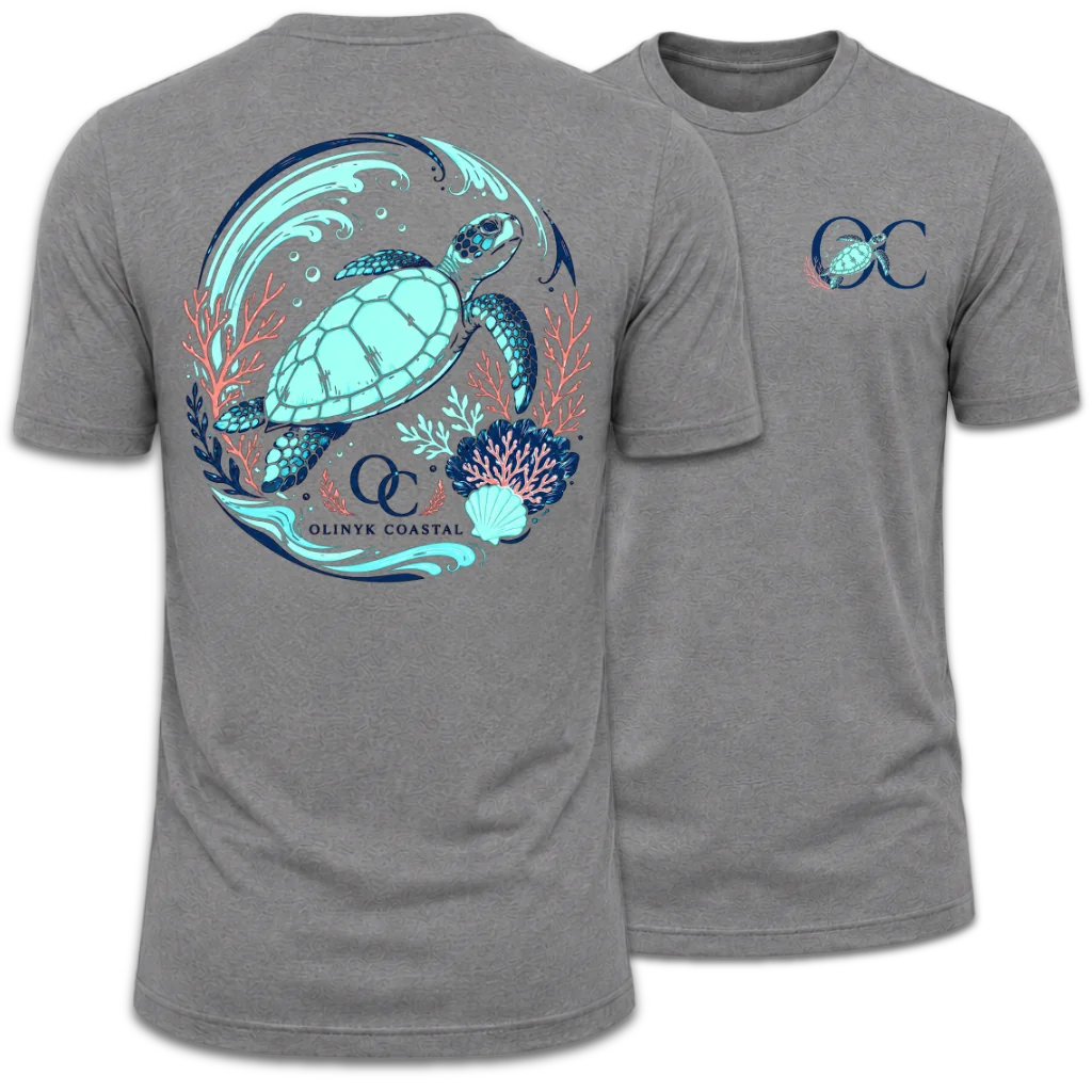 Sea Turtle Coastal Graphic T-Shirt
