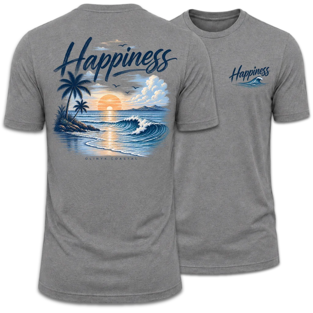Happiness Sunset Beach T-Shirt