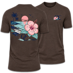 Tropical Hibiscus Beach T-Shirt
