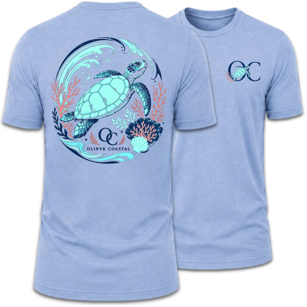 Sea Turtle Coastal Graphic T-Shirt