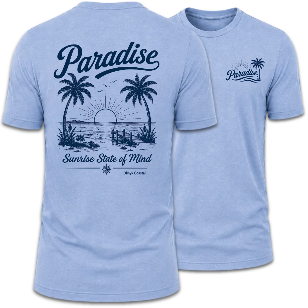 Paradise Sunrise & Tropical Beach T-Shirt