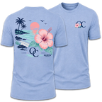 Tropical Hibiscus Beach T-Shirt