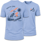 Coastal Soul Beach Heron Sunset T-Shirt