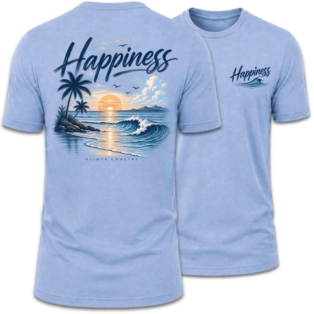 Happiness Sunset Beach T-Shirt