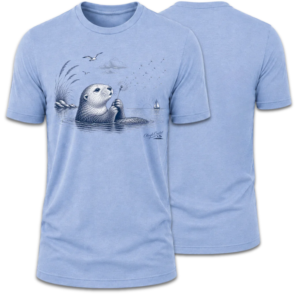 Otter Blowing on Willow T-Shirt