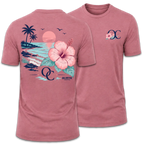 Tropical Hibiscus Beach T-Shirt