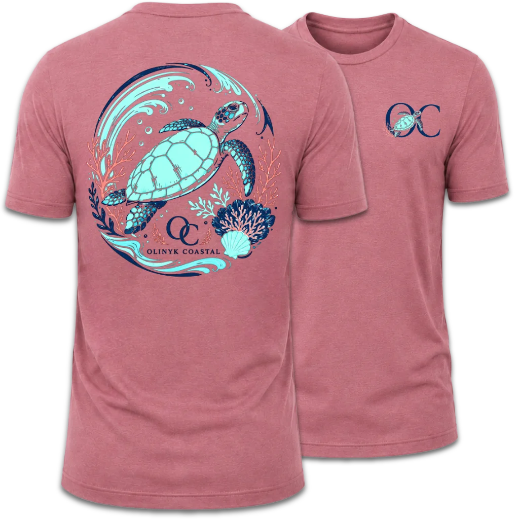 Sea Turtle Coastal Graphic T-Shirt