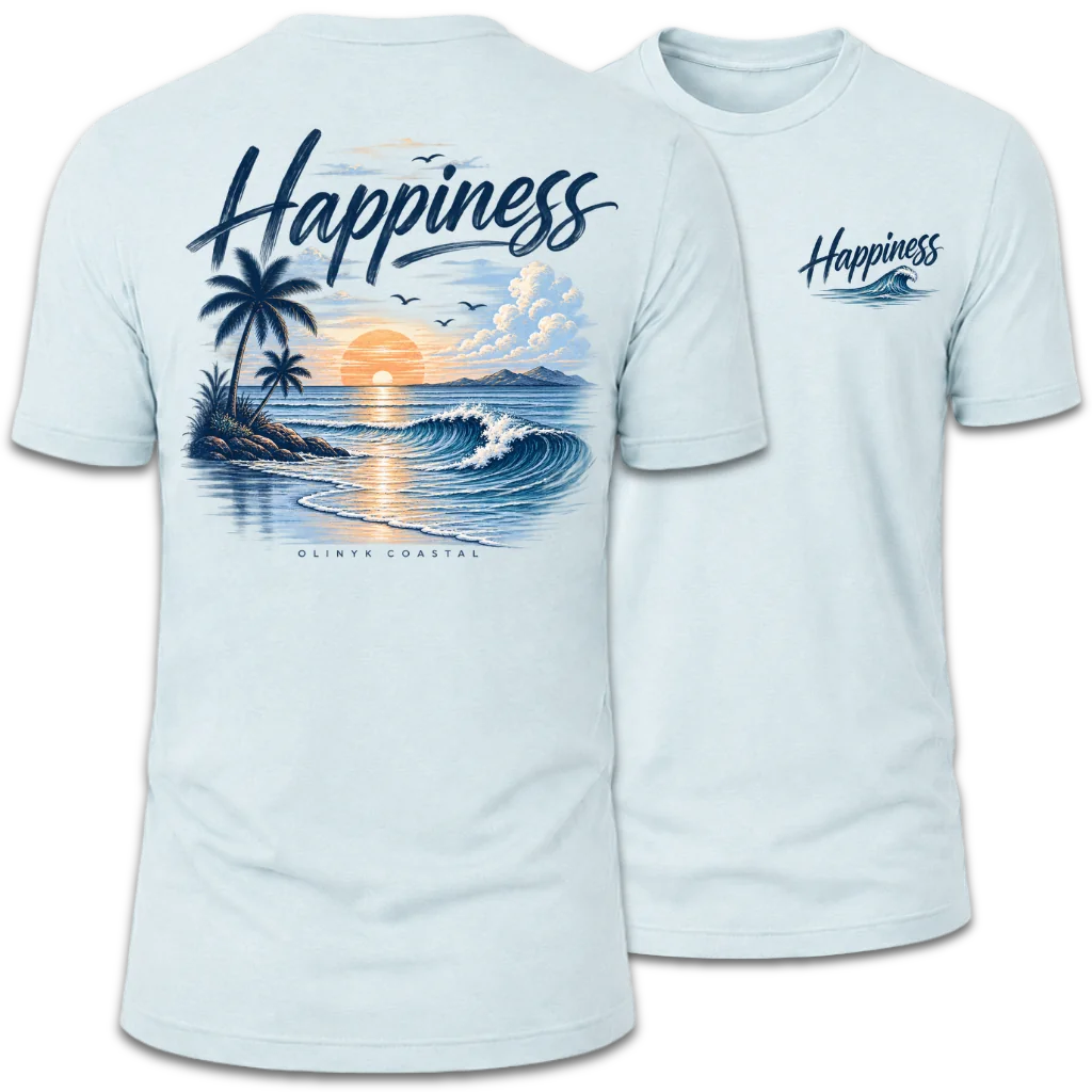 Happiness Sunset Beach T-Shirt