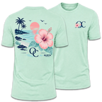 Tropical Hibiscus Beach T-Shirt