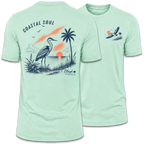 Coastal Soul Beach Heron Sunset T-Shirt