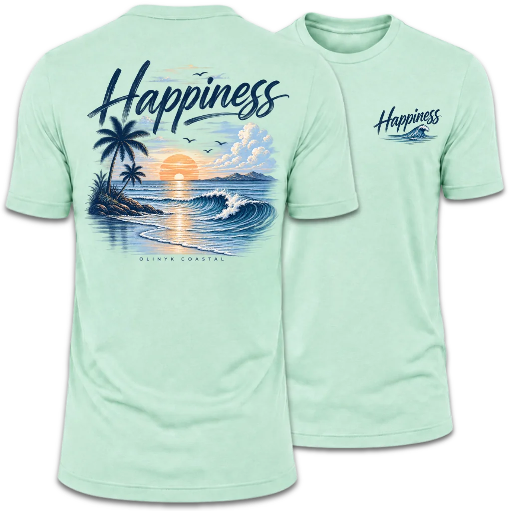 Happiness Sunset Beach T-Shirt