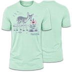 Baby Deer Smelling Flower T-Shirt