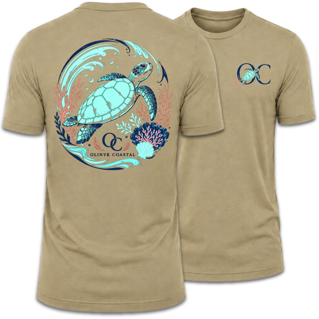 Sea Turtle Coastal Graphic T-Shirt