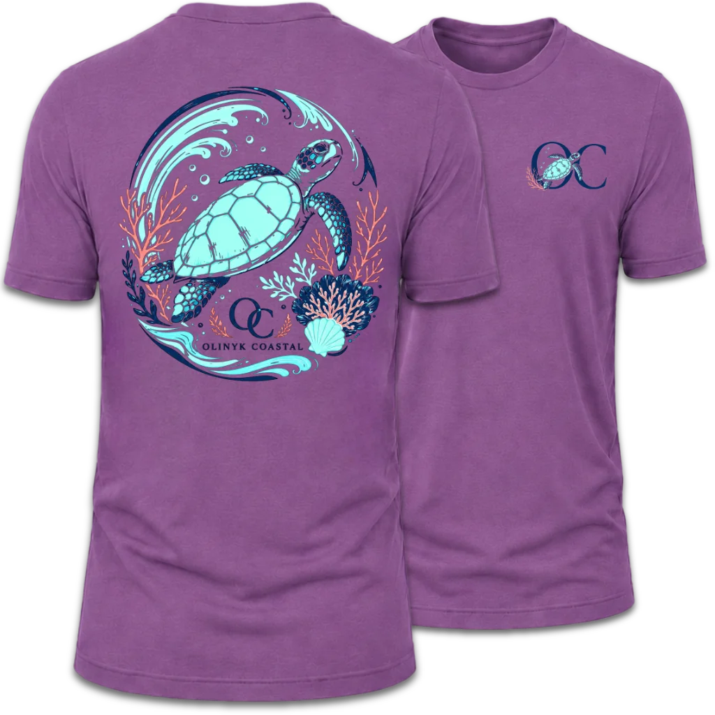 Sea Turtle Coastal Graphic T-Shirt