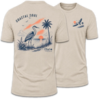 Coastal Soul Beach Heron Sunset T-Shirt