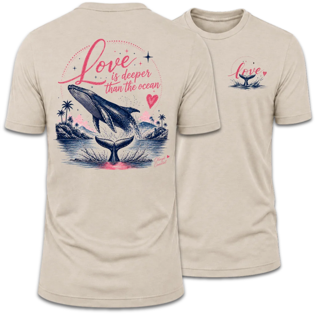Love Is Deeper Than the Ocean Whale T-Shirt