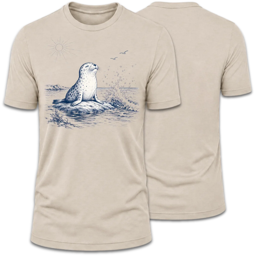 Coastal Harbor Seal - Sun & Sea T-Shirt