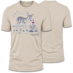 Baby Deer Smelling Flower T-Shirt
