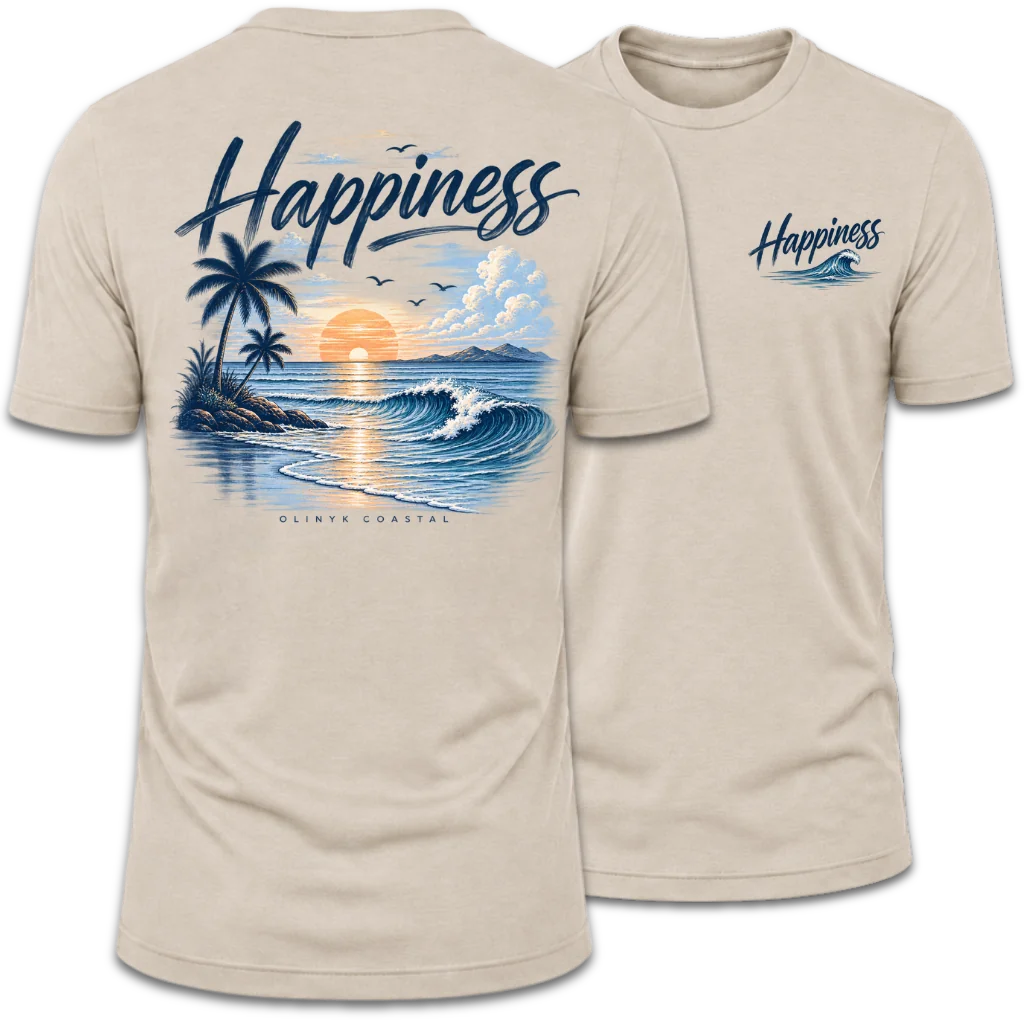 Happiness Sunset Beach T-Shirt