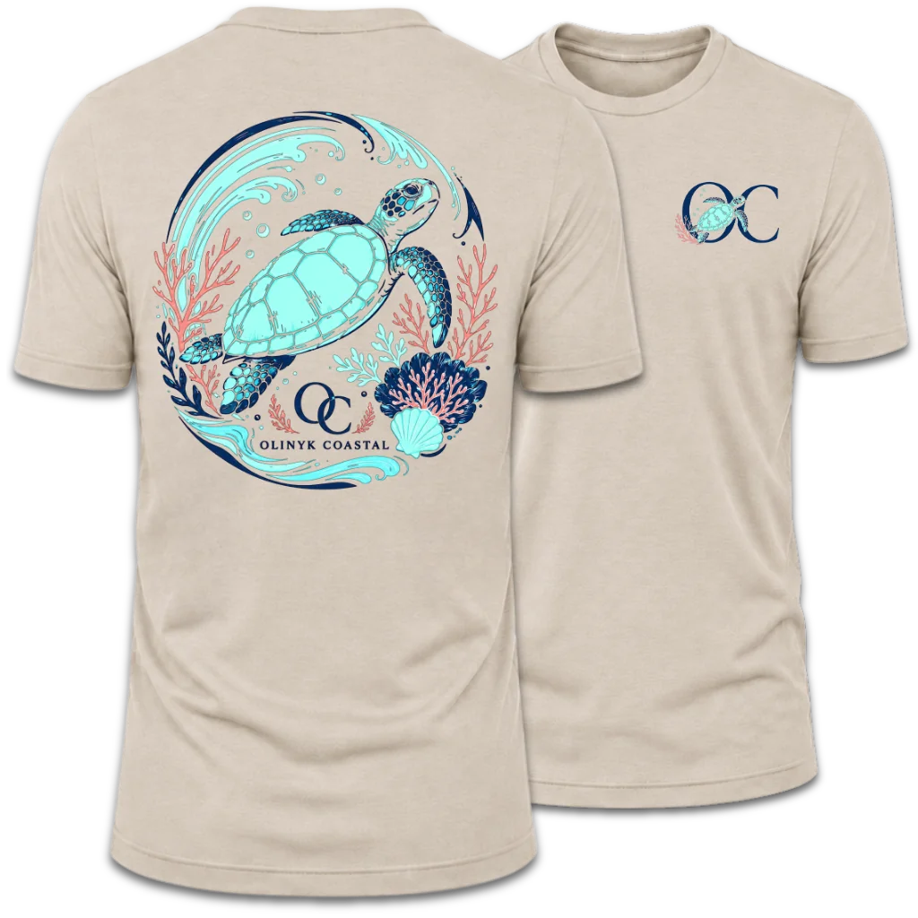 Sea Turtle Coastal Graphic T-Shirt