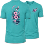 Hummingbird Love Hibiscus Coastal Tee
