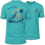 Coastal Soul Beach Heron Sunset T-Shirt