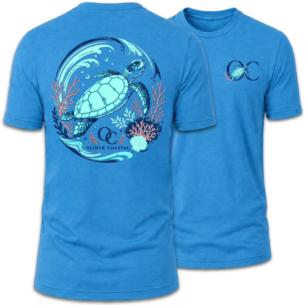 Sea Turtle Coastal Graphic T-Shirt
