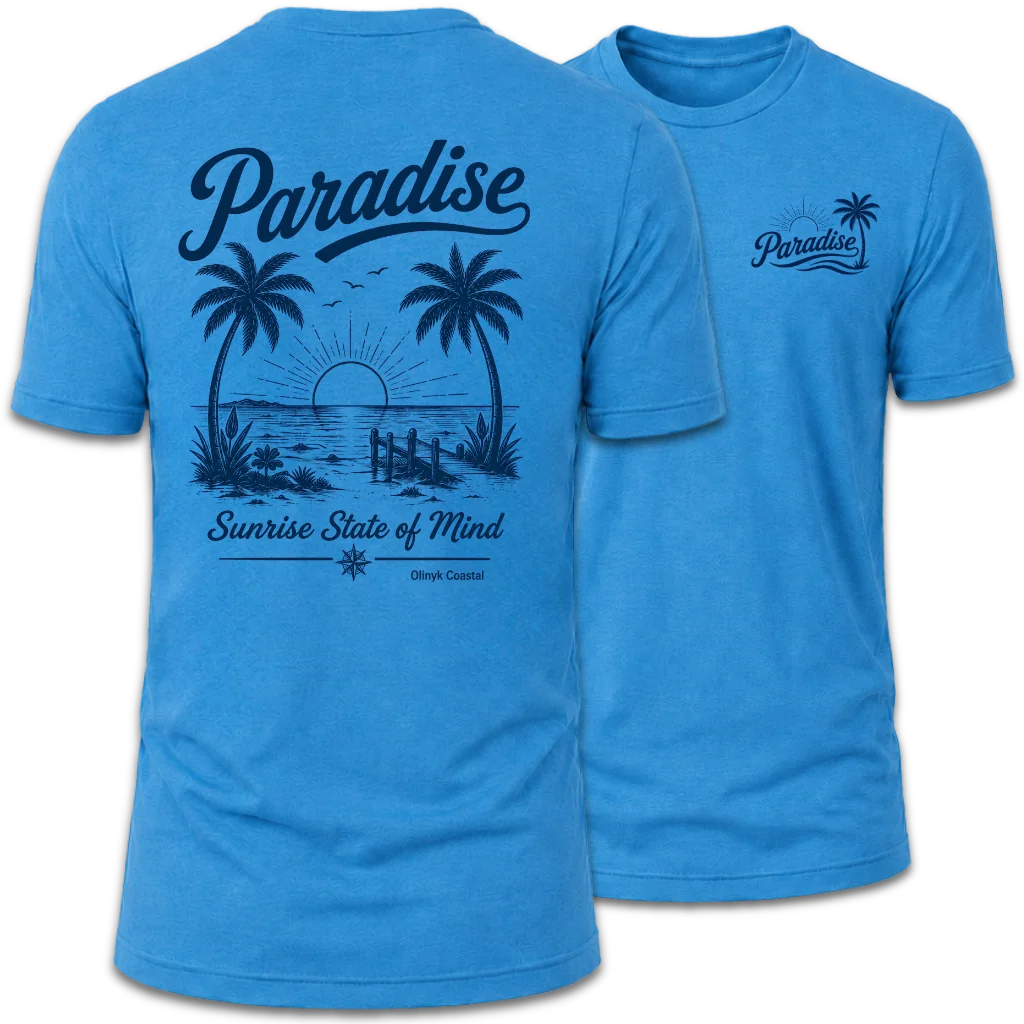 Paradise Sunrise & Tropical Beach T-Shirt