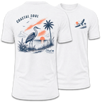 Coastal Soul Beach Heron Sunset T-Shirt
