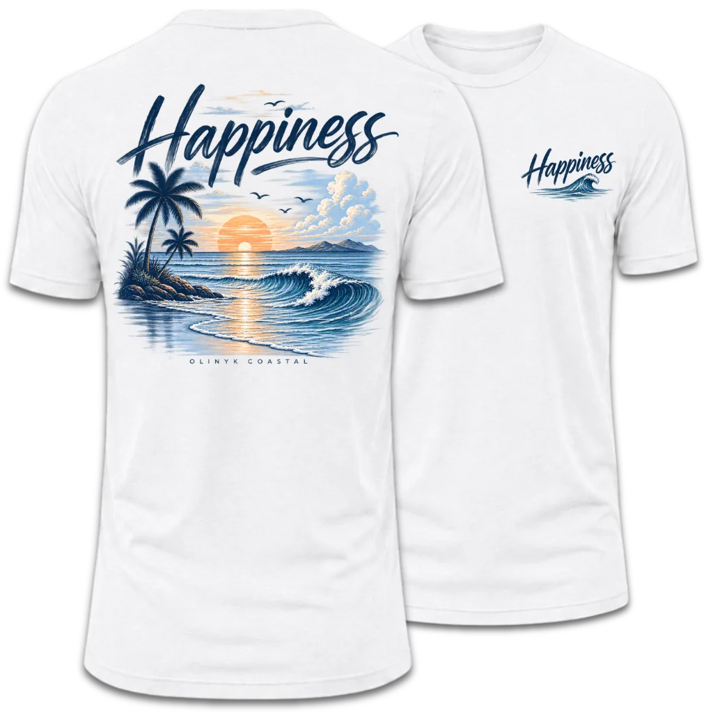 Happiness Sunset Beach T-Shirt