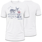 Baby Deer Smelling Flower T-Shirt