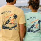 Coastal Soul Beach Heron Sunset T-Shirt