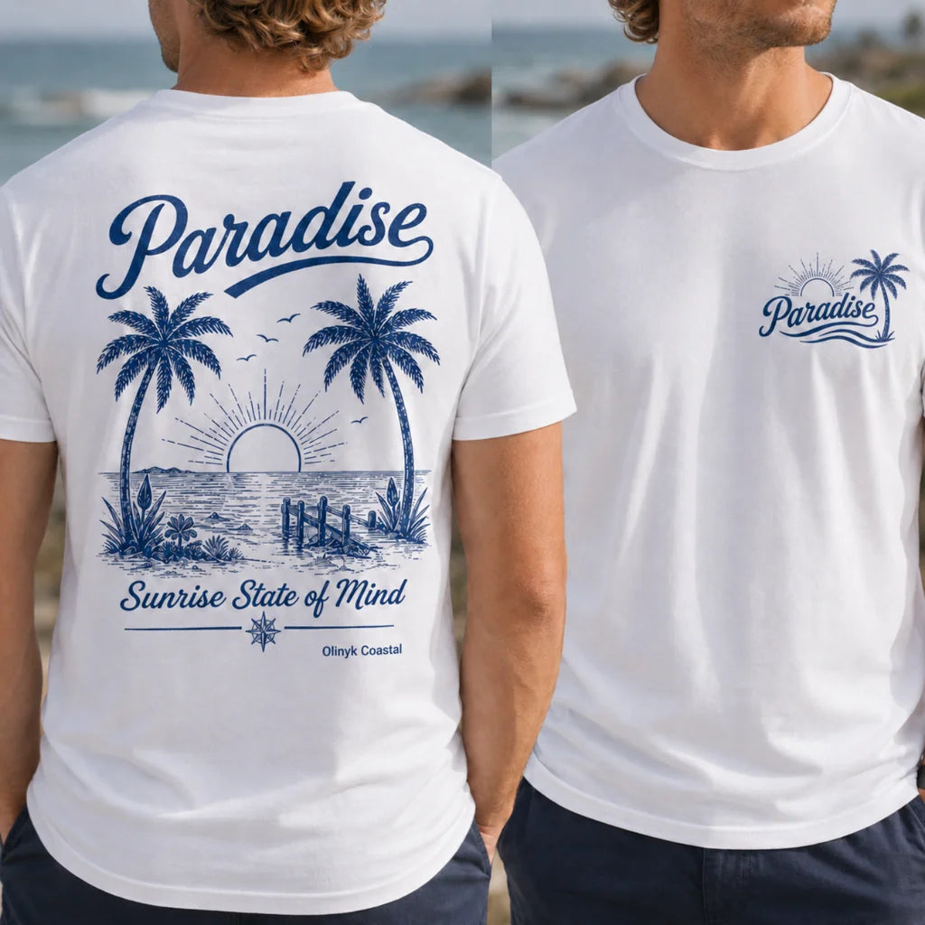 Paradise Sunrise & Tropical Beach T-Shirt